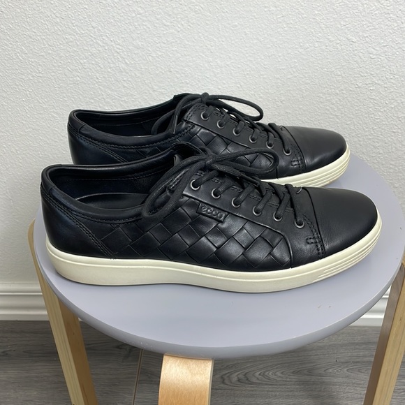 ECCO Mens Woven Leather Sneaker - 10 - Picture 4 of 7